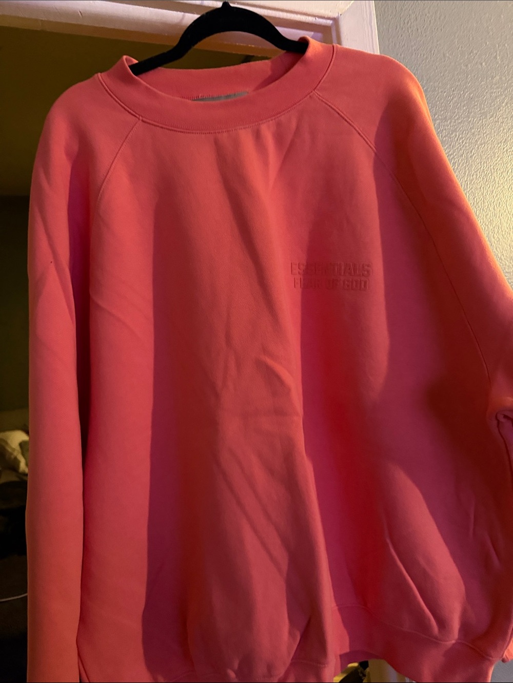 Essentials Coral Pink Crewneck Sweatshirt